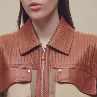 Mixed leather Trench coat | Hermès Canada