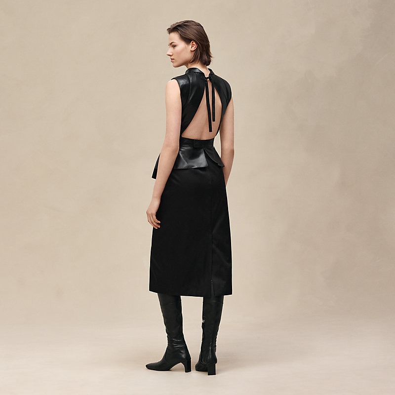 Mixed materials dress