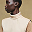 Mixed materials sleeveless jacket, View: Worn, worn, view 5 of 7
