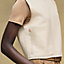 Mixed materials sleeveless jacket, View: Worn, worn, view 6 of 7