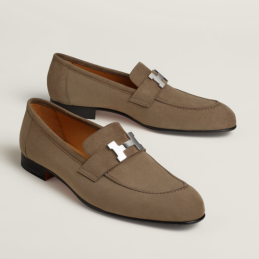 【洗練されたデザイン】HERMES★Mocassins Paris ゴートスエード 洗練されたデザイン】HERMES☆Mocassins Paris ゴートスエード