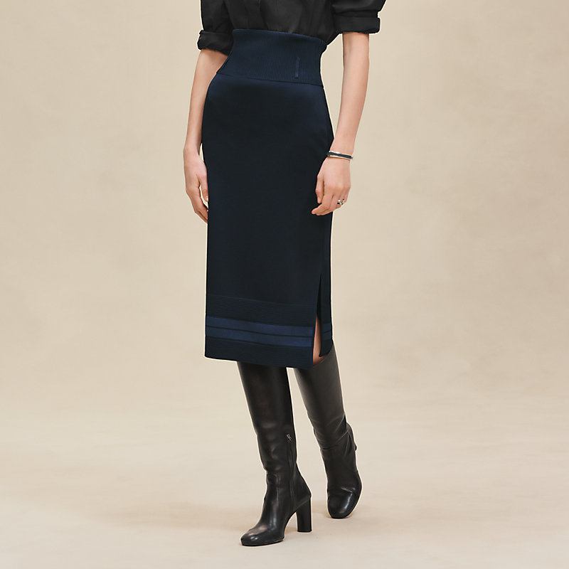 hdxuly Bicolor Knit×Volume Skirt Modular bicolor skirt | Hermès Canada