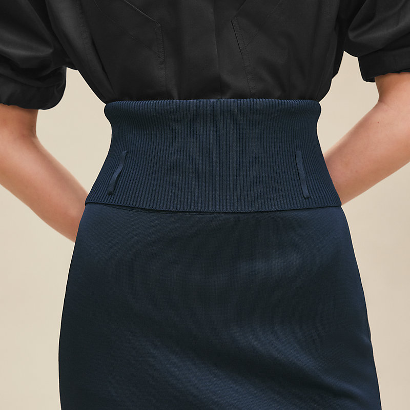 hdxuly Bicolor Knit×Volume Skirt Modular bicolor skirt | Hermès Canada