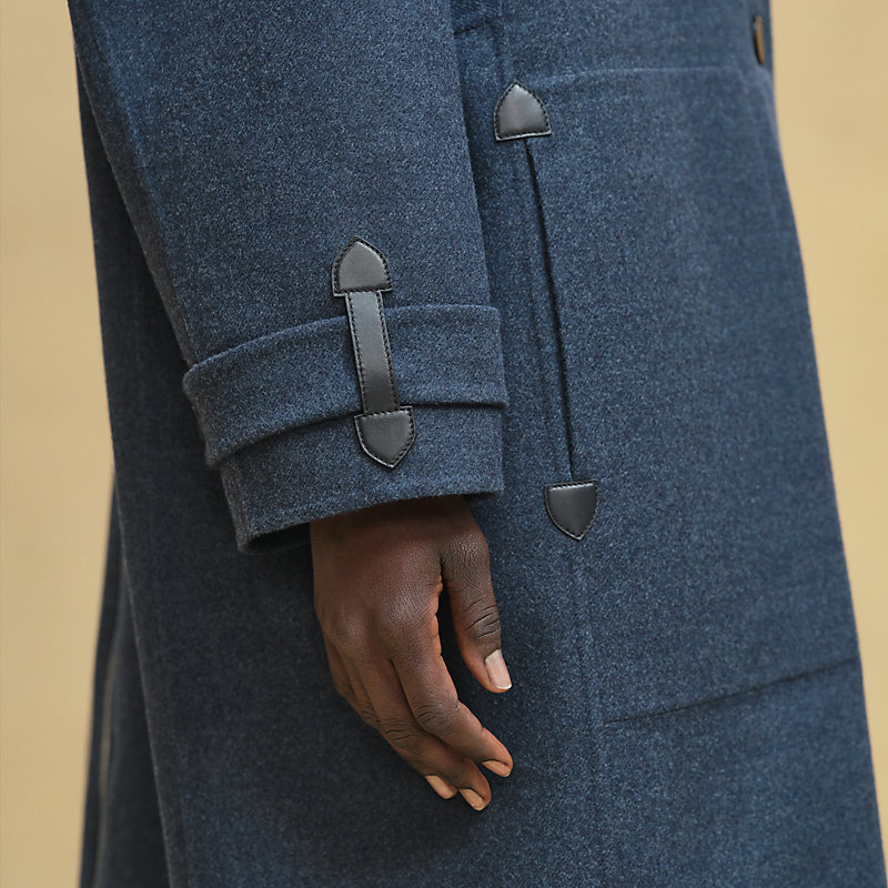 ▲未使用 HERMES 23AW Quilted car coat 44 Modular car coat - Blue | Hermès UK