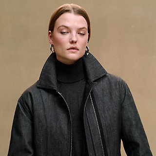 Modular car coat - Grey | Hermès USA