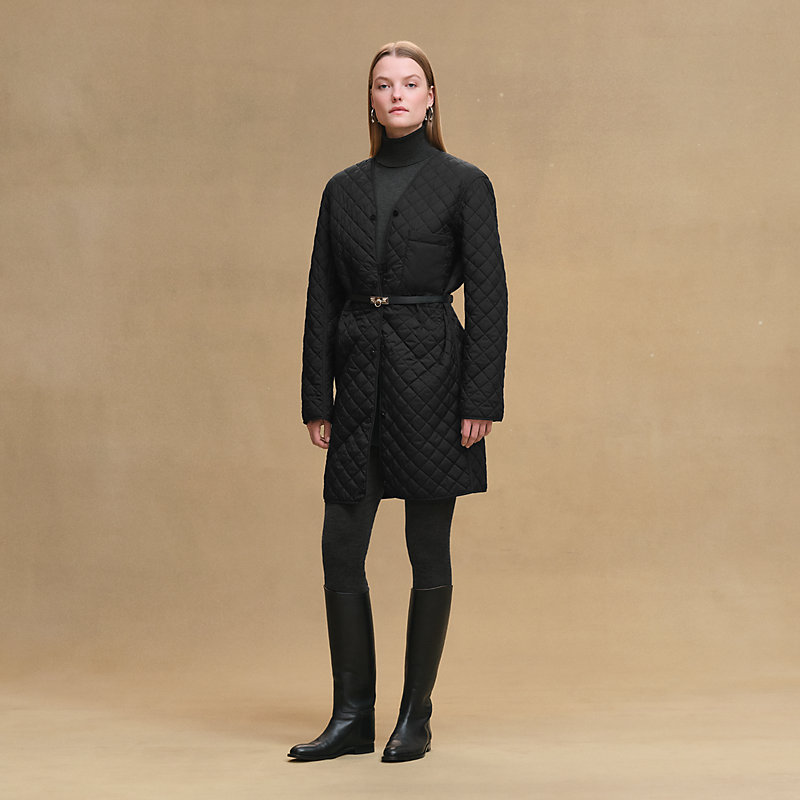 ▲未使用 HERMES 23AW Quilted car coat 44 Modular car coat | Hermès USA