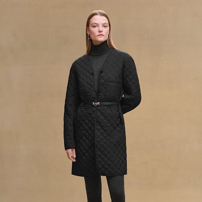 ▲未使用 HERMES 23AW Quilted car coat 44 Modular car coat | Hermès USA