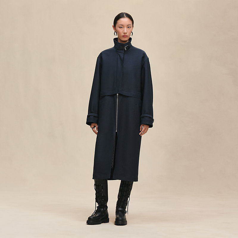 Modular quilted coat - Blue | Hermès UK