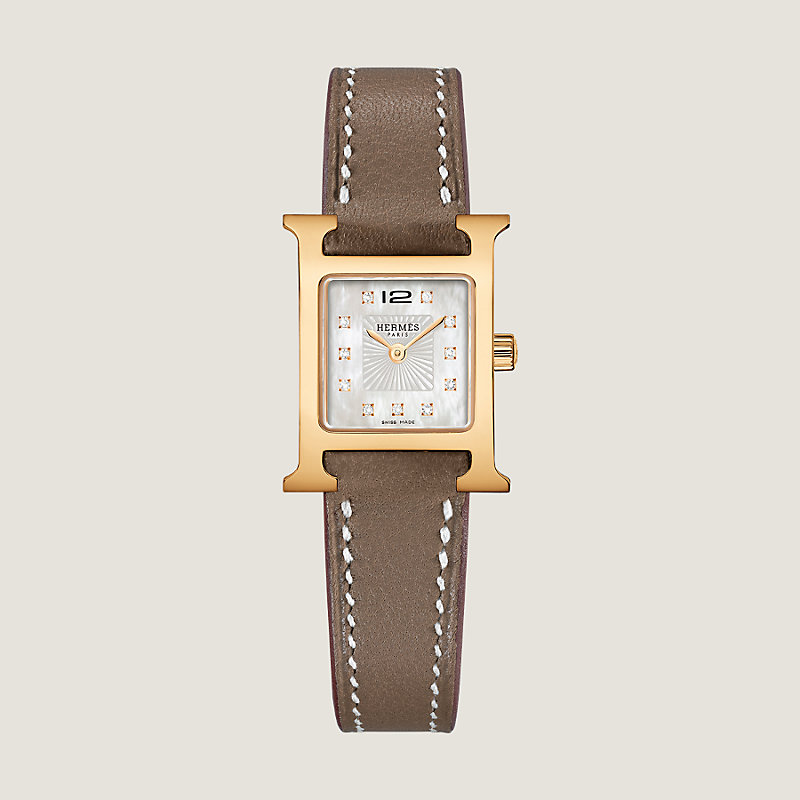 ぽ*ぽ様 HERMES H watch ミニ Montre Heure H, Mini modèle, 21 mm | Hermès France