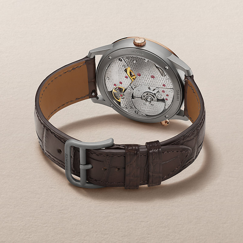 Montre Slim d'Hermès GMT, 39,5&nbsp;mm