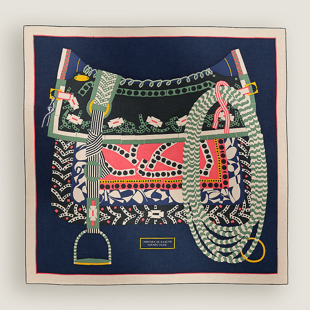 【HERMES】カレ140 Montura de Gaucho ストール カシミヤシルク Montura de Gaucho shawl 140 | Hermès Netherlands