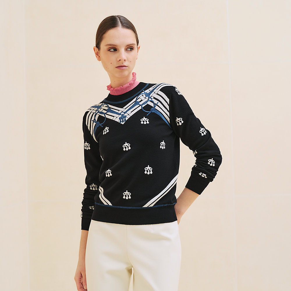 Mors a Jouets embroidered long-sleeve sweater | Hermès USA