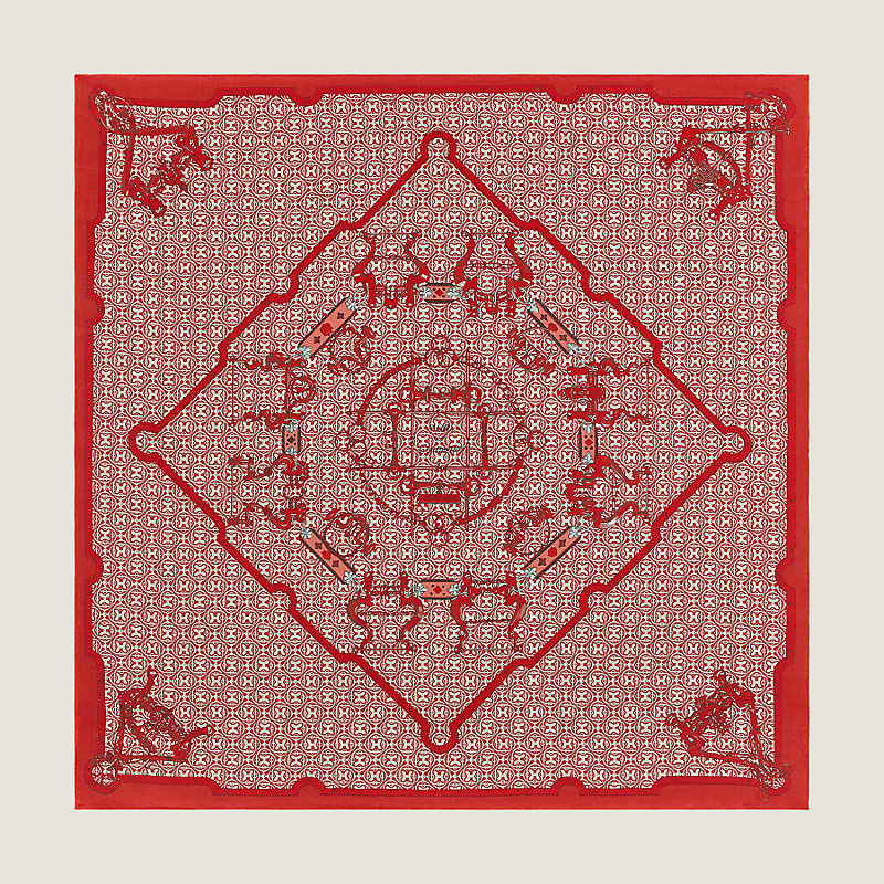 Hermès Mors et Gourmettes Silk Scarf