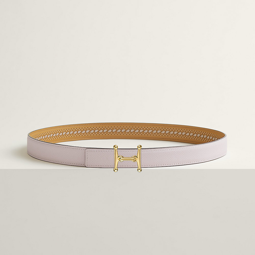 Mors H belt buckle & Bandana leather strap 24 mm | Hermès UAE