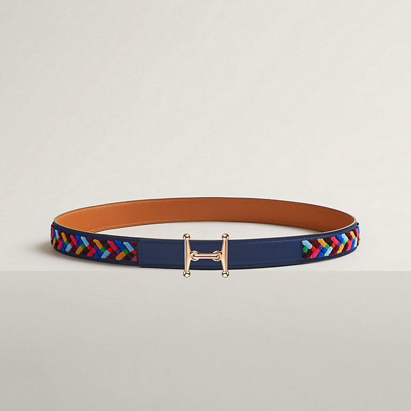 Mors H belt buckle & Leather strap 24 mm
