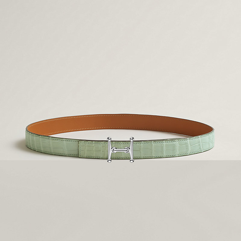 Mini H belt buckle & Leather strap 24 mm