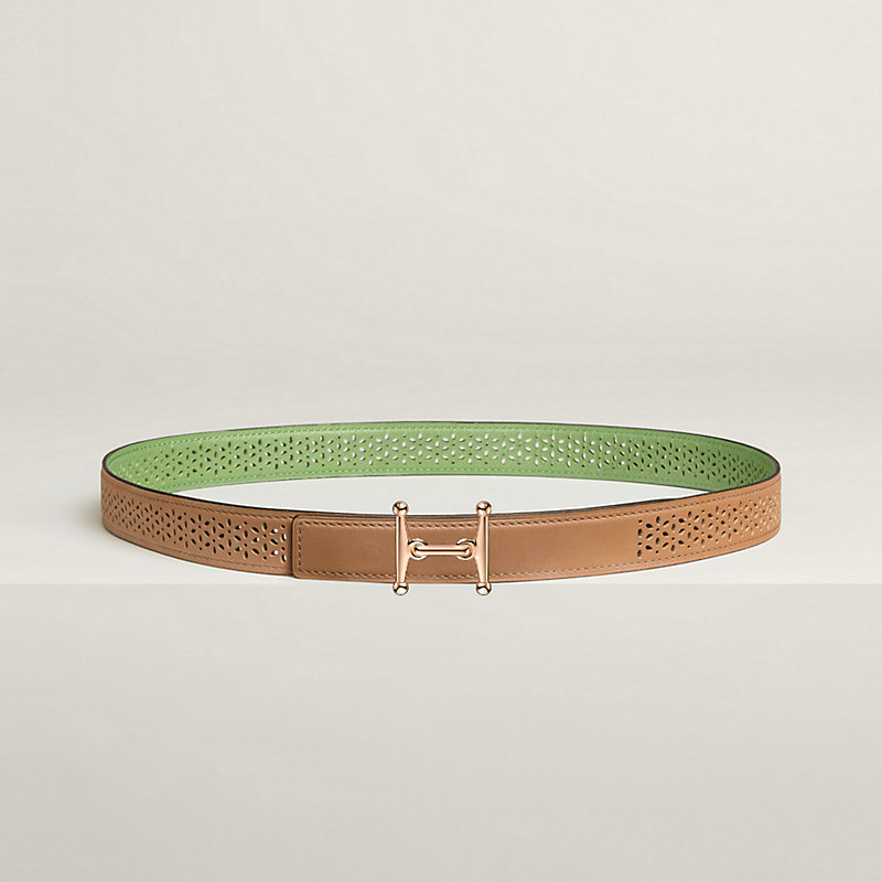 Mors H belt buckle & Reversible leather strap 24 mm | Hermès Hong 