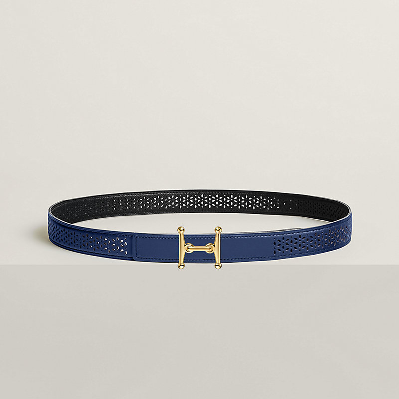 Mors H belt buckle & Reversible leather strap 24 mm