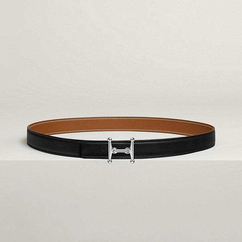 Mors H belt buckle & Reversible leather strap 24 mm