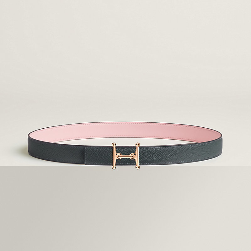 Mors H belt buckle & Reversible leather strap 24 mm | Hermès USA