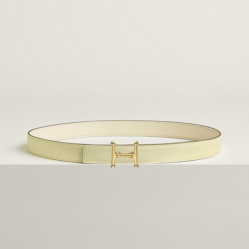 Mors H belt buckle & Reversible leather strap 24 mm | Hermès USA