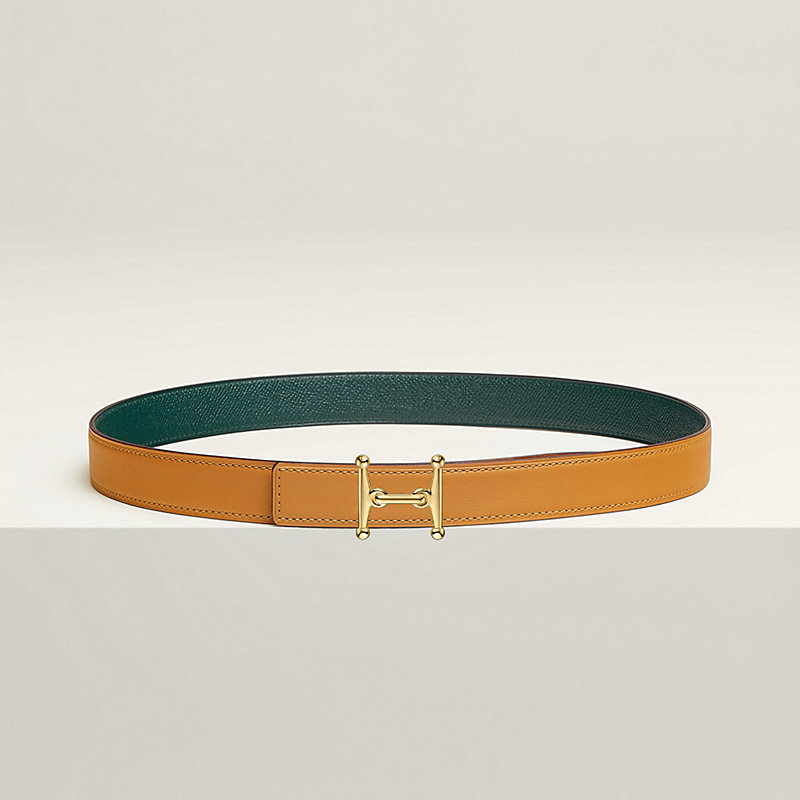 Mors H belt buckle & Reversible leather strap 24 mm
