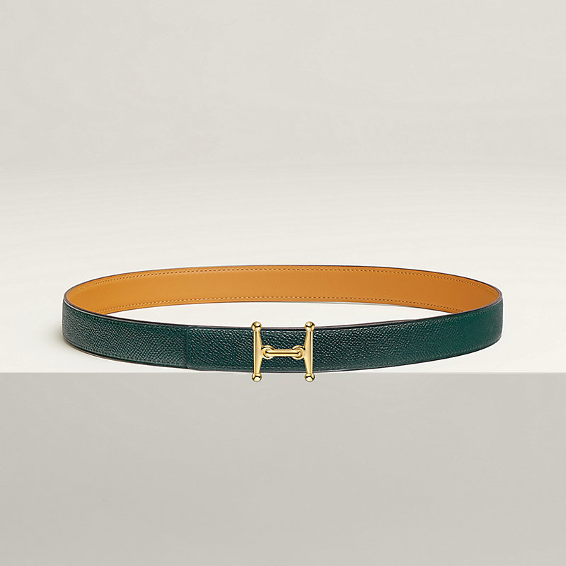 Mors H belt buckle & Reversible leather strap 24 mm