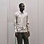 "Mors is More" straight cut shirt with Louis collar, View: Worn, worn, view 2 of 5