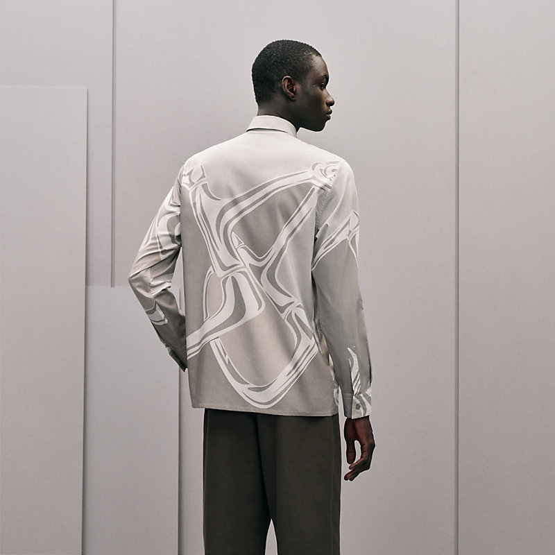 "Mors is More" straight cut shirt with Louis collar