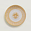 Mosaique au 24 gold dessert plate, View: Worn, worn, view 1 of 3