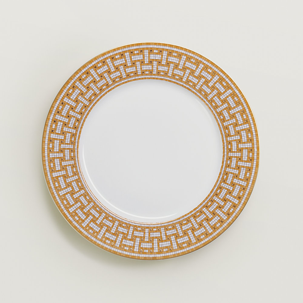 Mosaique au 24 gold dinner plate | Hermès USA