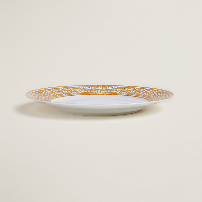 Mosaique au 24 gold dinner plate | Hermès USA