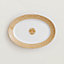 Mosaique au 24 gold oval platter, large model, View: Worn, worn, view 1 of 3