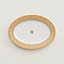 Mosaique au 24 gold oval platter, small model, View: Worn, worn, view 1 of 3