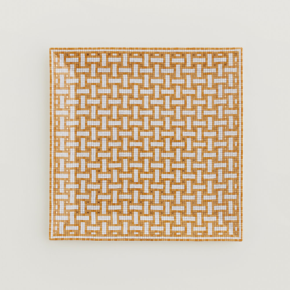 Mosaique au 24 gold square plate n°4