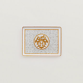 Mosaique au 24 gold tray, small model | Hermès USA