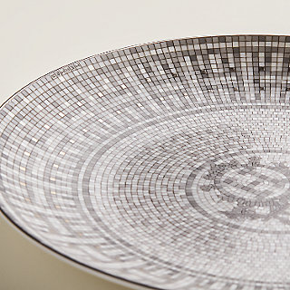 Mosaique au 24 platinum dessert plate | Hermès USA