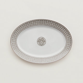 Hermès Mosaique au 24 platinum oval platter