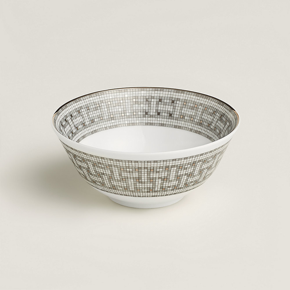 Mosaique au 24 platinum rice bowl | Hermès Thailand