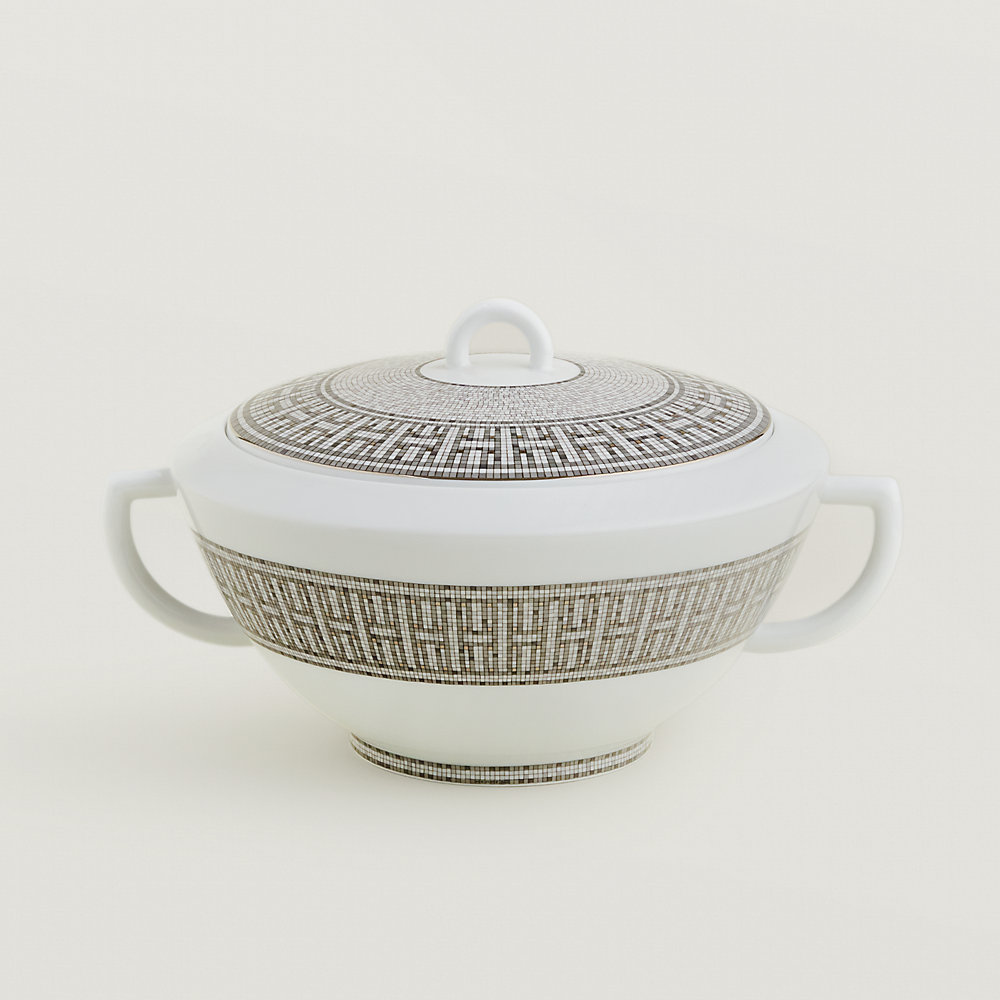 Mosaique au 24 platinum soup tureen | Hermès Hong Kong SAR