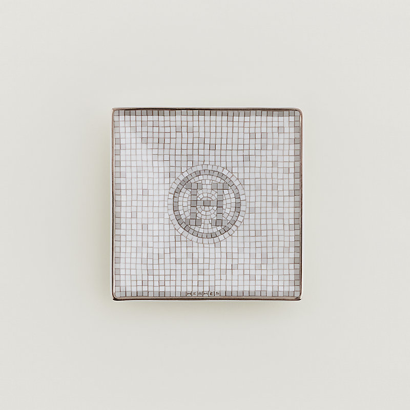 Mosaique au 24 platinum square plate n°1 | Hermès USA