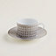 Mosaique au 24 platinum tea cup and saucer, View: Worn, worn, view 1 of 3