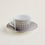 Mosaique au 24 platinum tea cup and saucer, View: Worn, worn, view 3 of 3