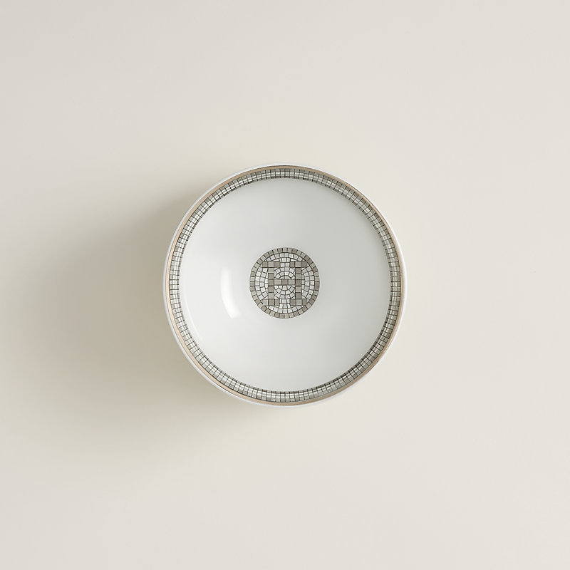 Mosaique au 24 platinum tea cup with lid and saucer