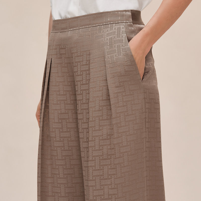 知性と個性を纏う HERMES Pantalon motif Mosaique パンツ Mosaique