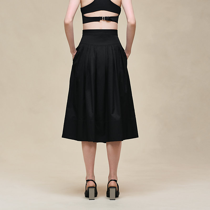 "Mosaique" pleated skirt with basque