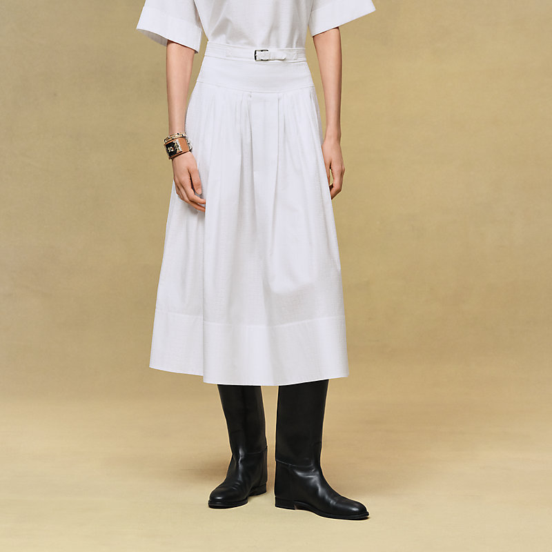 "Mosaique" pleated skirt with basque