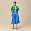 "Mosaique" pleated skirt with basque, View: Worn, worn, view 1 of 5