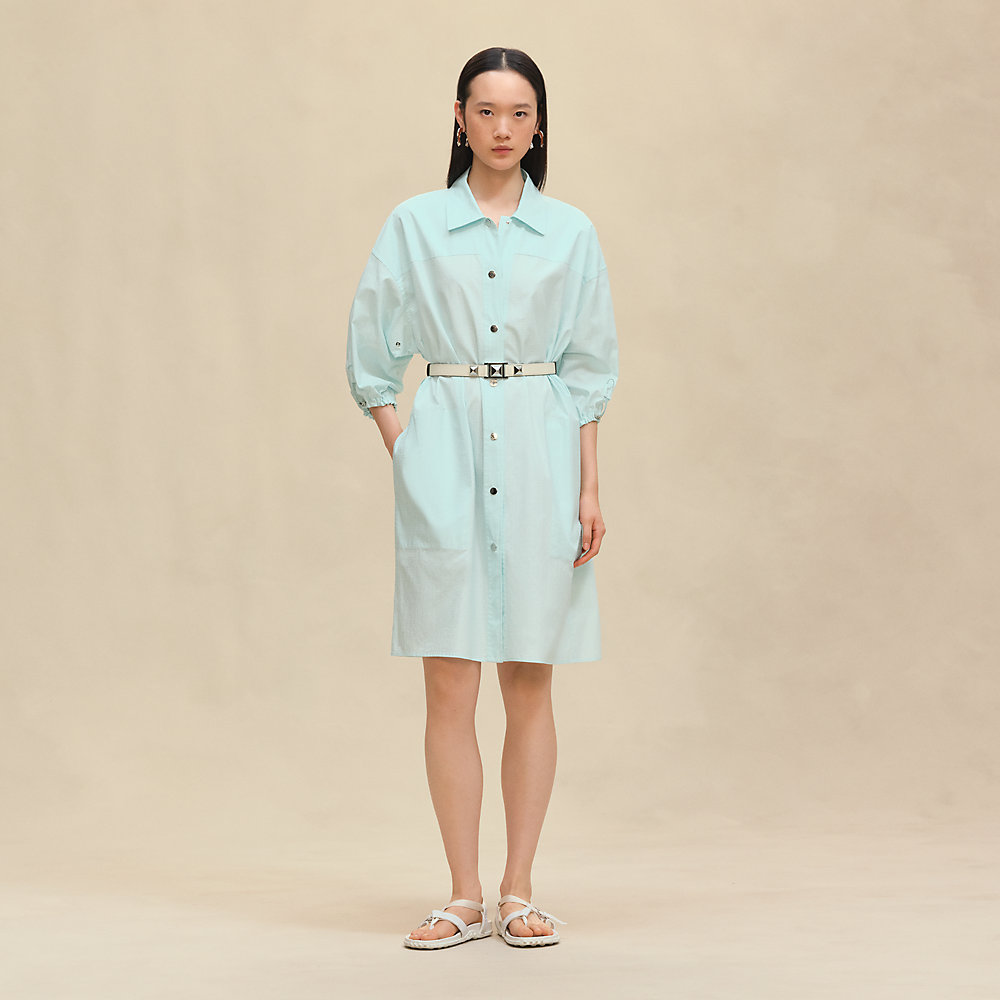 Hermes☆Mosaique shirt dressモザイクシャツドレス _パリ発 Mosaique