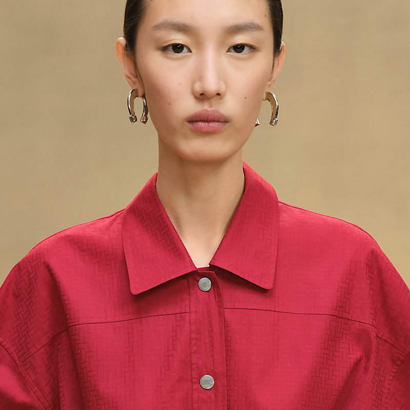 Hermes☆Mosaique shirt dressモザイクシャツドレス _パリ発 Mosaique